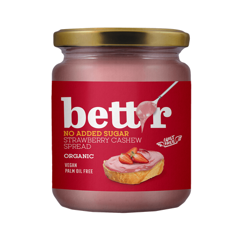 BIO Krem z truskawkami i orzechami nerkowca, bez dodatku cukru