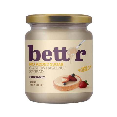 BIO Krem z orzechów nerkowca i orzechów laskowych, bez dodatku cukru