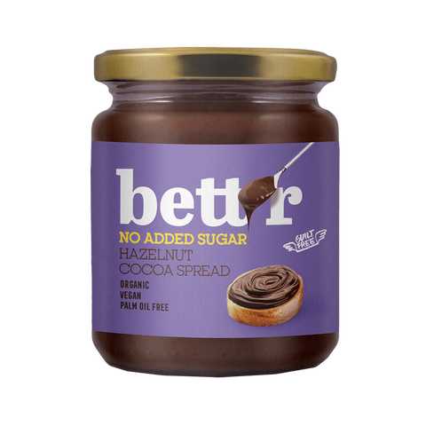 BIO Krem kakaowy z orzechami laskowymi, bez dodatku cukru