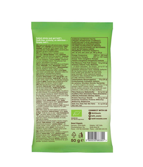 BIO Solone paluszki owsiane z bazylią i oregano