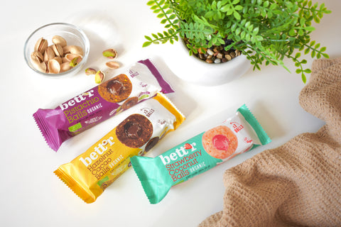 Bio Kulki owocowe z nadzieniem z orzechów laskowych i kakao