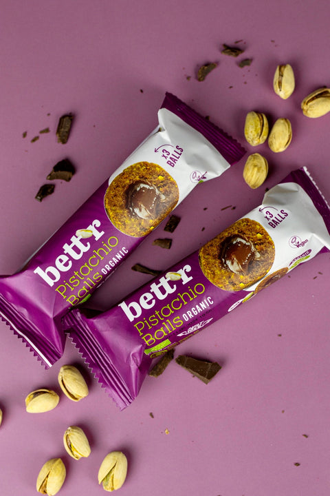 BIO Kulki owocowe z nadzieniem pistacjowym