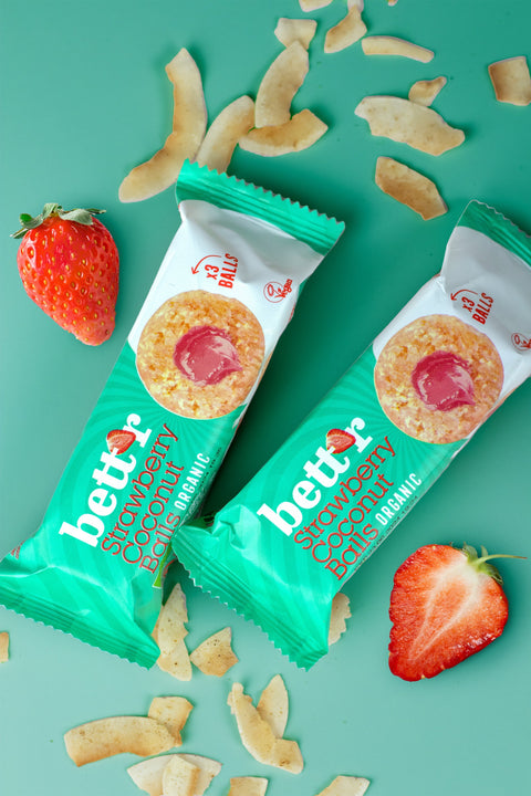 Bio Kulki owocowe z nadzieniem kokosowo-truskawkowym