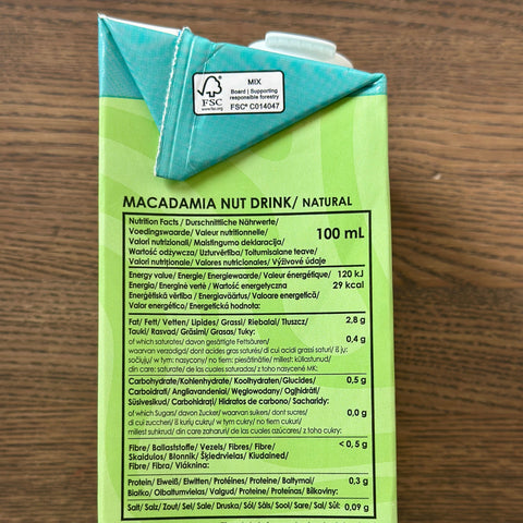 Napój z orzechów makadamia NATURAL