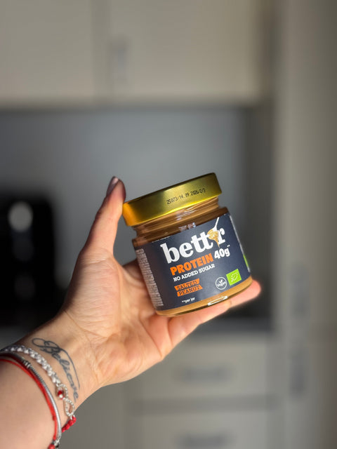 BIO Krem proteinowy z solonymi orzeszkami ziemnymi, bez dodatku cukru