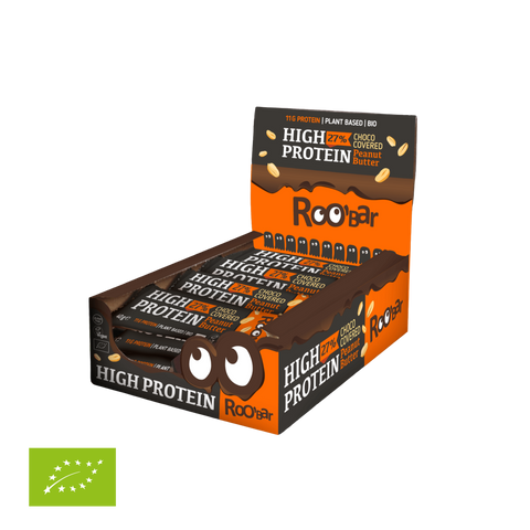 BIO wysokobiałkowy baton w czekoladzie z orzeszkami ziemnymi