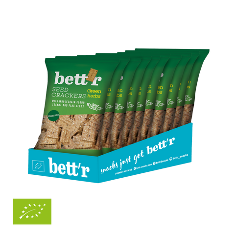 Bio Krakersy z Nasionami Zielone Zioła