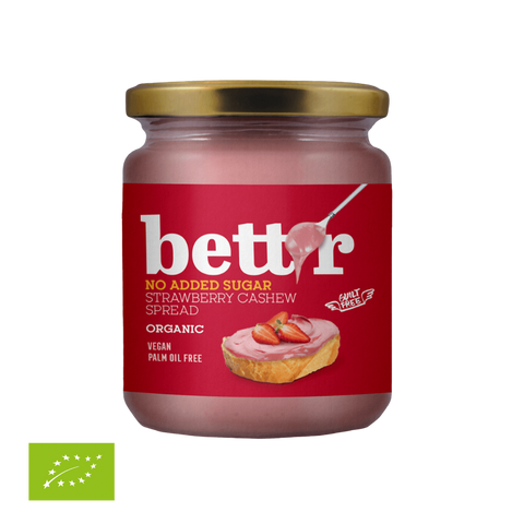 BIO Krem z truskawkami i orzechami nerkowca, bez dodatku cukru