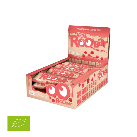 BIO Baton Truskawkowy w Różowej Czekoladzie