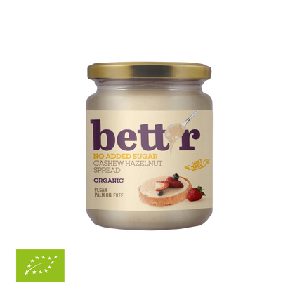 BIO Krem z orzechów nerkowca i orzechów laskowych, bez dodatku cukru