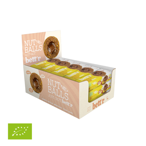 Bio Kulki owocowe z nadzieniem z orzechów laskowych i kakao