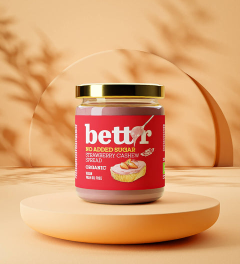 BIO Krem z truskawkami i orzechami nerkowca, bez dodatku cukru