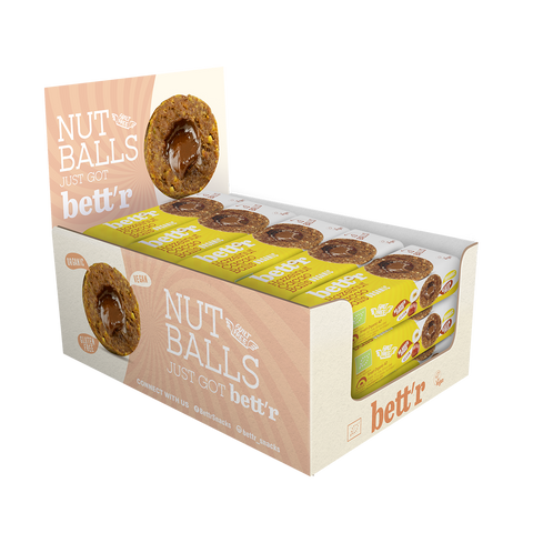 Bio Kulki owocowe z nadzieniem z orzechów laskowych i kakao