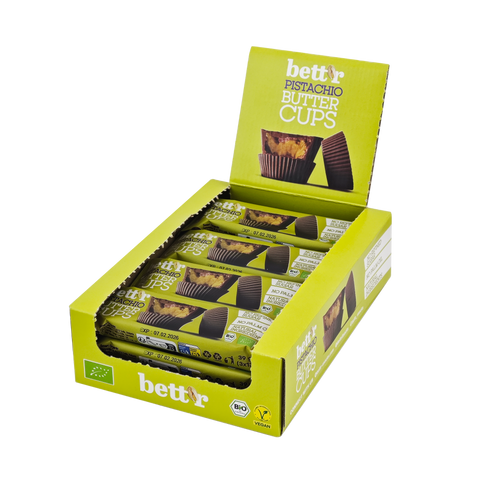 BIO kubeczki z masłem orzechowym i kremem pistacjowym