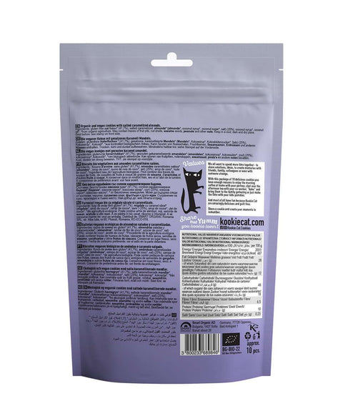 Bio mini ciasteczka o smaku słonego karmelu i migdałów