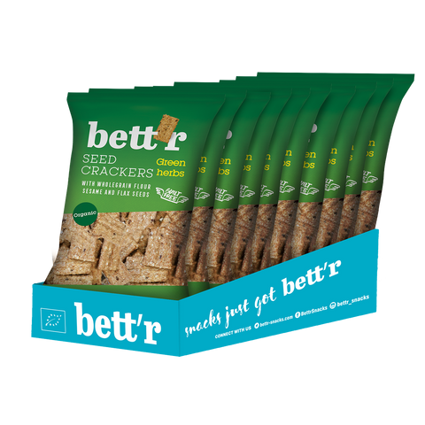 Bio Krakersy z Nasionami Zielone Zioła
